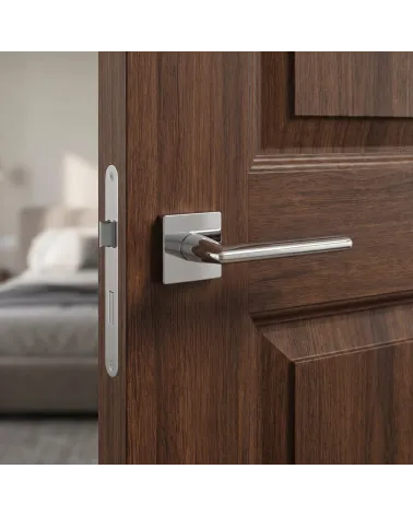 Practical Door Handle on Square Backplate - PRIMULA Model