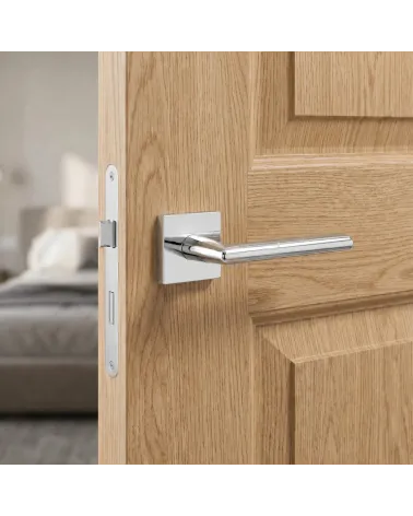 Practical Door Handle on Square Backplate - PRIMULA Model