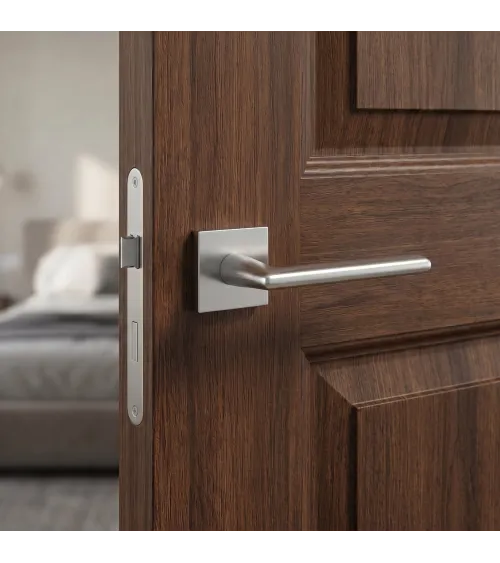 Satin chrome door handle PRIMULA design handle