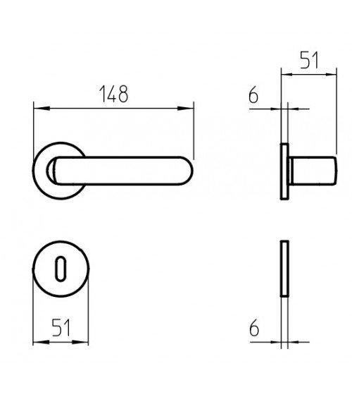 Mandelli PP33 door handle design handle colour 2