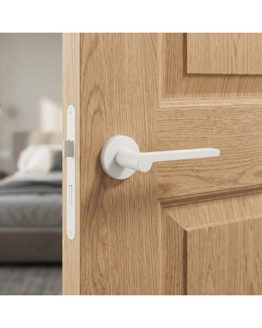 White Pandora Round Door Handles