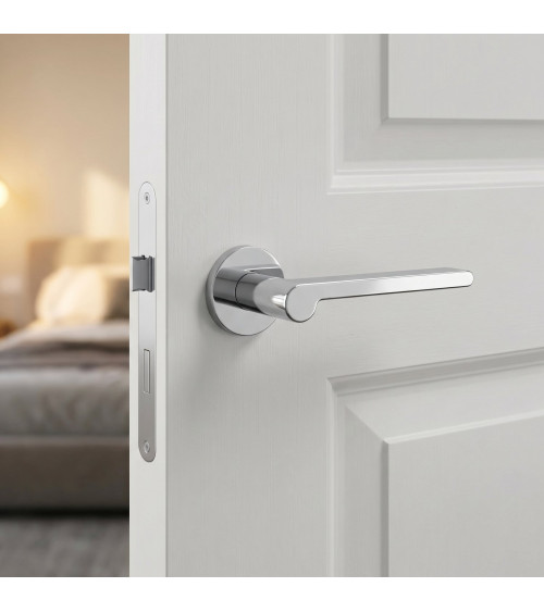 Polished chrome Pandora door handle design handle