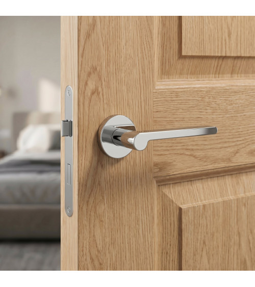 Polished chrome Pandora door handle design handle
