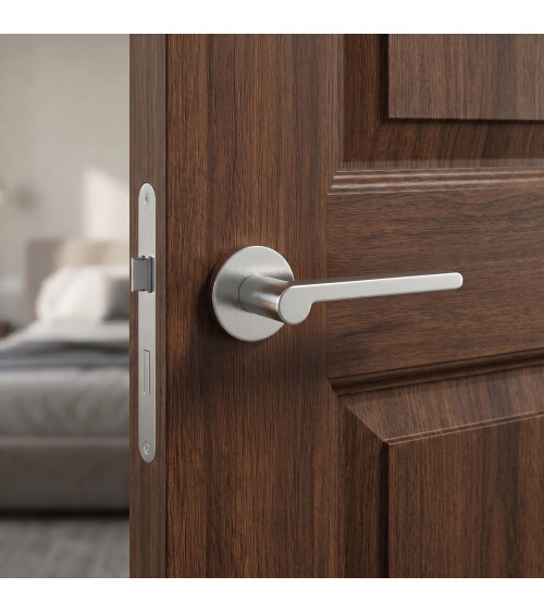 Satin chrome Pandora door handle designer handle