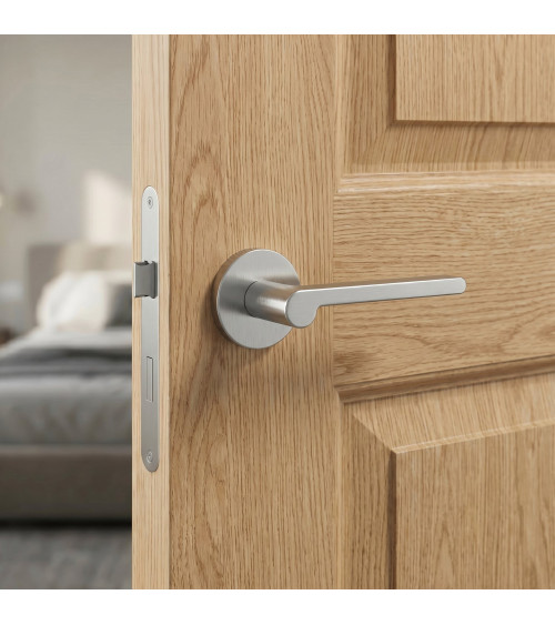 Satin chrome Pandora door handle designer handle