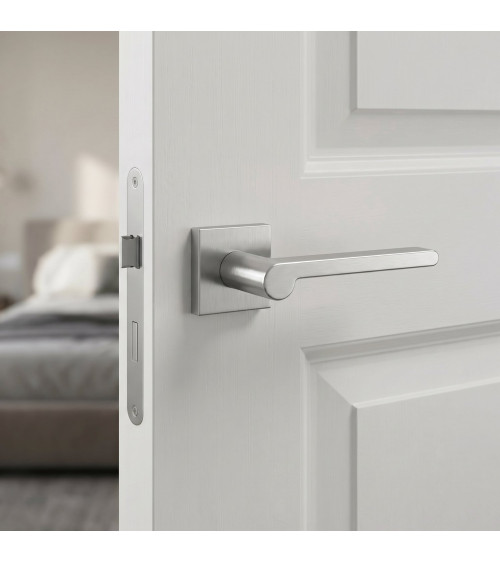 Satin chrome Pandora door handle design hardware