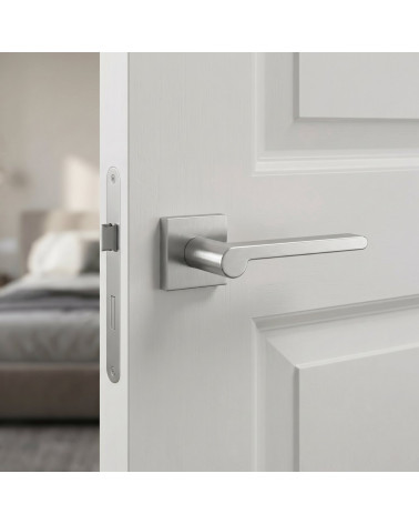 Pandora square satin chrome door handles