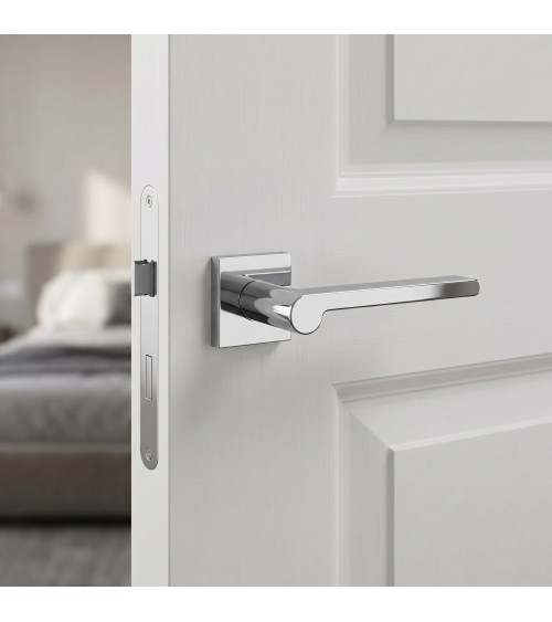 Polished chrome Pandora door handle design hardware