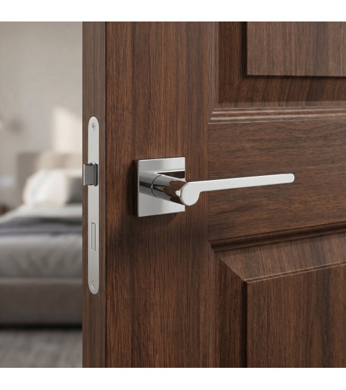 Polished chrome Pandora door handle design hardware