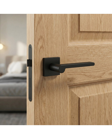 Black square Pandora door handles
