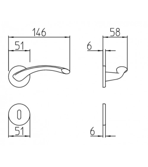 Bronze Mandelli Zoom door handle designer handle