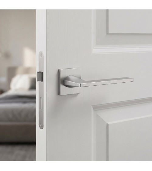 Satin chrome Harmony door handle design handle
