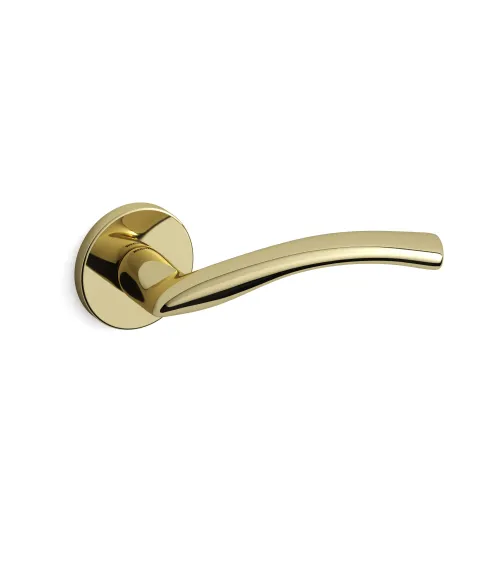 Polished gold Mandelli Zoom door handle designer handle