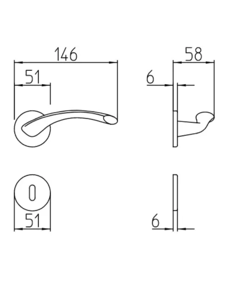 Mandelli Zoom door handle designer handle colour 3