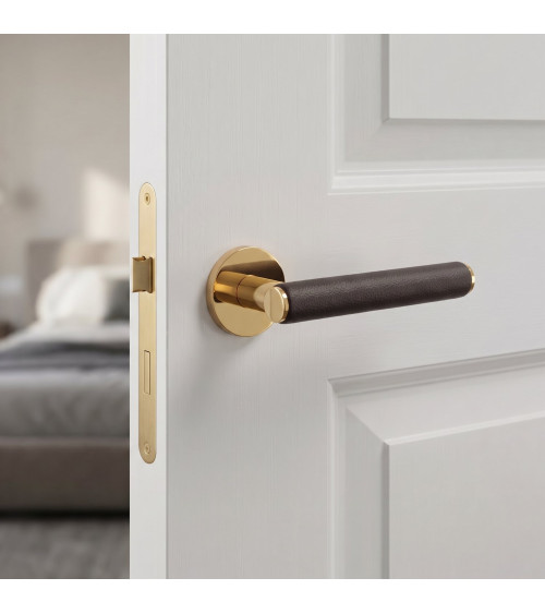 Polished gold EGERIA door handle designer handle