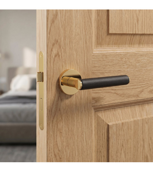 Polished gold EGERIA door handle designer handle