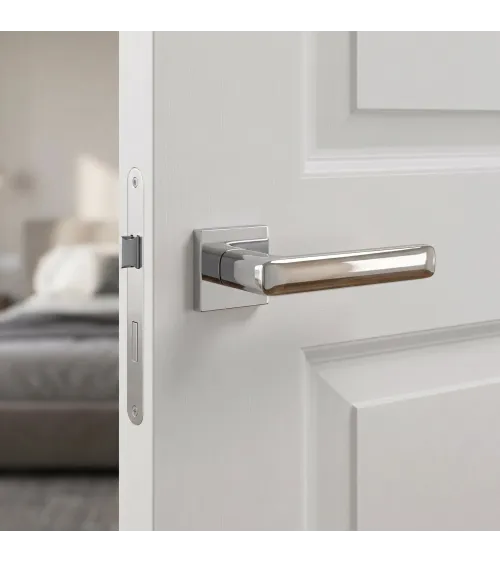 STELLA design door handle in polished chrome