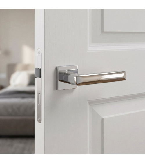 STELLA design door handle in polished chrome