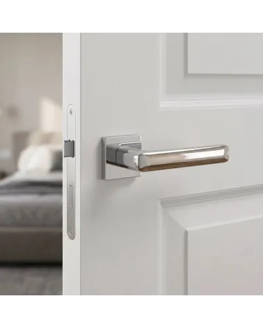 Polished Chrome Door Handle with a mirror-like shine — STELLA model