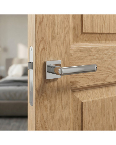 Polished Chrome Door Handle with Mirror-like Brilliance - STELLA Model