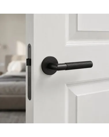 Modern Door Handle Metal Basalt PVD Oval - Model OVAL 1742