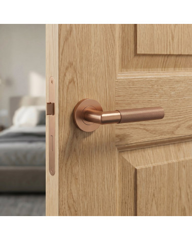 Copper-Coloured Door Handle - Sterk Oval 1742 Model