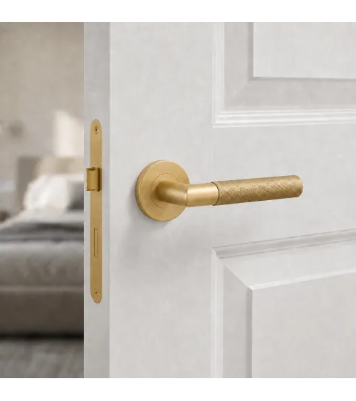 OVAL 1742 matt gold door handle designer handle