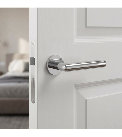 FRAGOLA polished chrome door handle designer handle