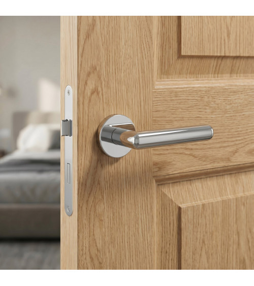 FRAGOLA polished chrome door handle designer handle
