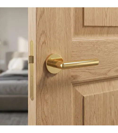 Polished gold OVAL 1750 door handle design handle