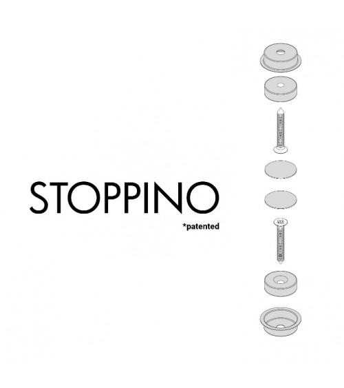 Verum Stoppino door stop on a door