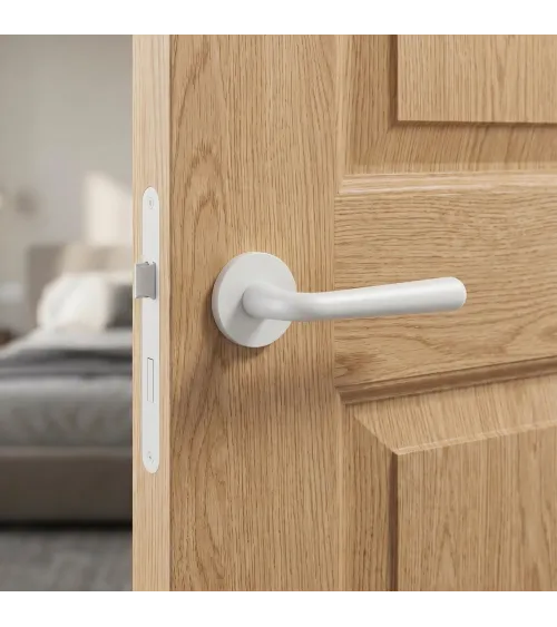 IRGA matt white door handle design handle