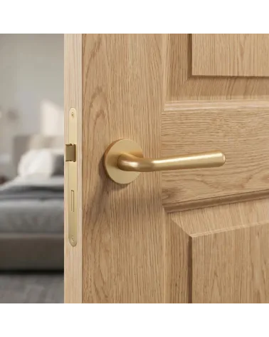 Satin Gold Door Handle for a refined ambience - IRGA Model