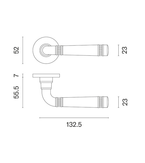 Zamak Door Handle - AMARYLIA Model Millapoignées