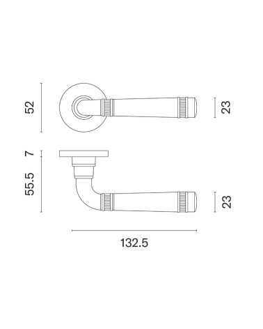 Zamak Door Handle - AMARYLIA Model Millapoignées