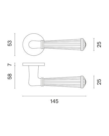 Zamak Door Handle - AMARYLIA Model Millapoignées