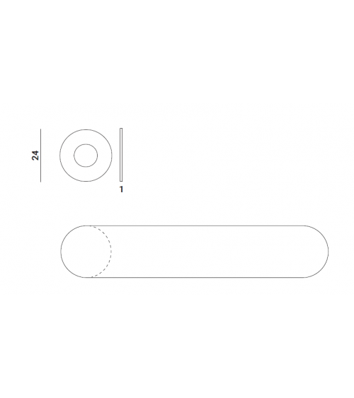 24mm washer for VERUM door handles - designer handle