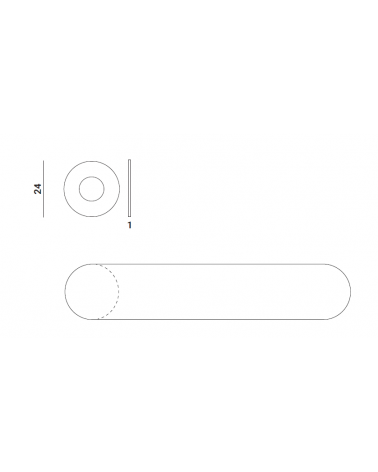 24mm washer for VERUM door handles - designer handle