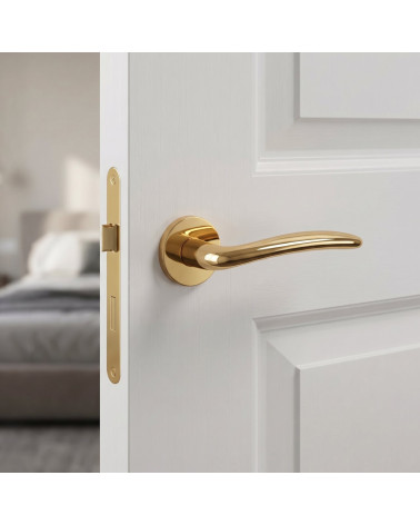 Polished gold door handles AMBROSIA