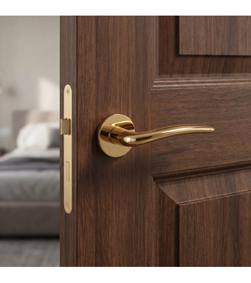AMBROSIA polished gold door handle design handle