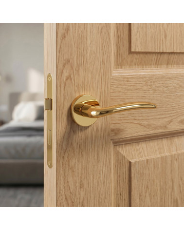 Polished gold door handles AMBROSIA