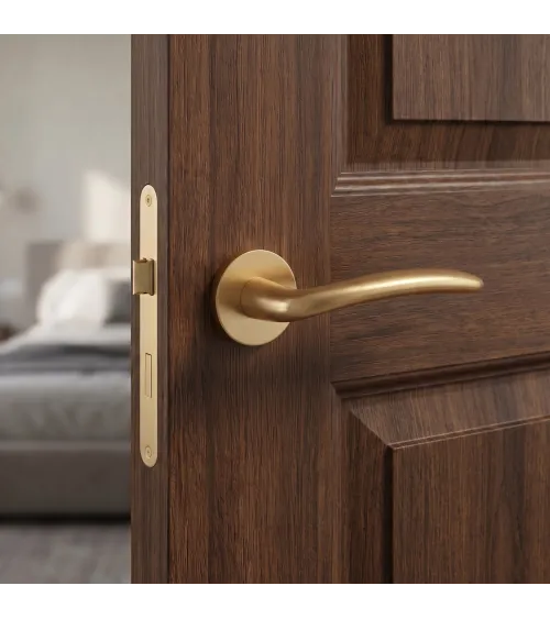 AMBROSIA satin gold door handle design handle