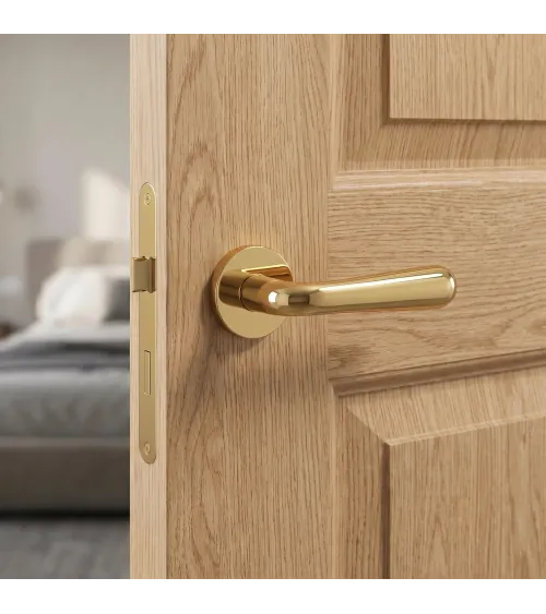 GARDENIA polished gold door handle design handle