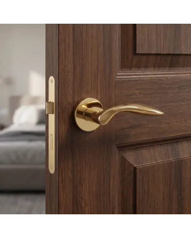 GERBERA polished gold door handles