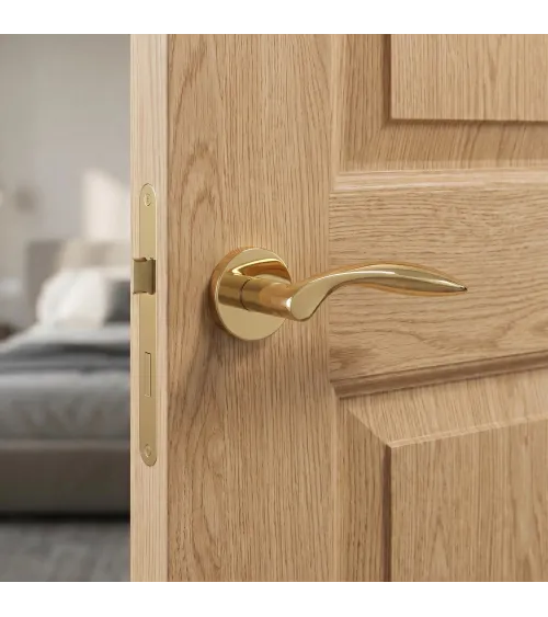 Zamak door handle GERBERA design handle