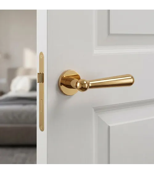 Polished gold ROSEMARY door handle designer handle
