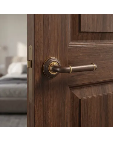 Mandelli Hartu polished gold door handles