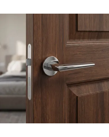 Mandelli Isi satin nickel door handles