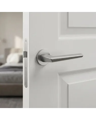 Mandelli Isi satin nickel door handles