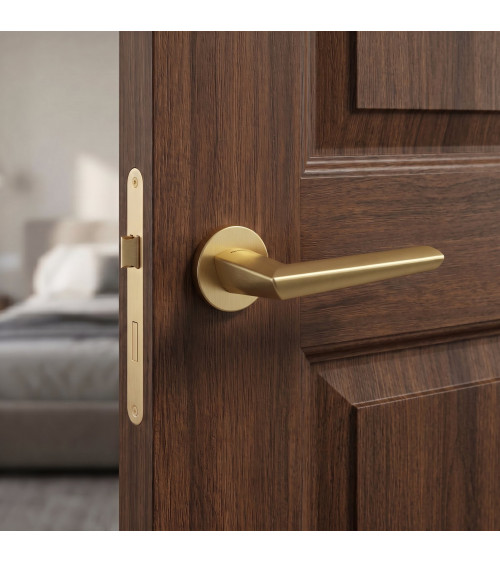 Satin gold Mandelli Isi door handle design handle